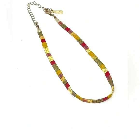 New Free People Bohemian Beaded Necklace - Picture 2 of 3